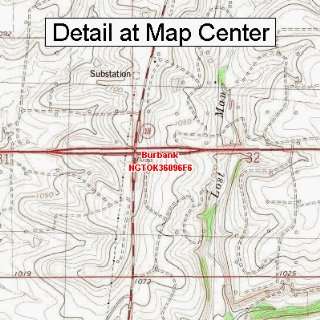 USGS Topographic Quadrangle Map   Burbank, Oklahoma (Folded/Waterproof 