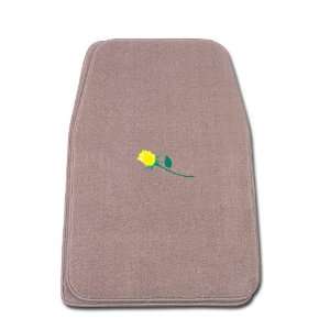   Fit Front Two Piece Floormat with YELLOW ROSE Logo Automotive