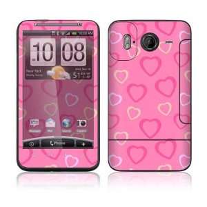 HTC Inspire 4G Decal Skin Sticker   Pink Hearts