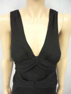 Banana Republic Black Crinkly Silk Cocktail Party Dress 6 S Small 