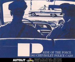 1963 Chevrolet Police Brochure Biscayne Corvair Nova  