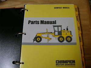 Champion Motor Graders Compact Models Parts Manual  