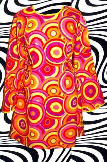   Retro Twiggy Hippie Trompetenärmel AbbA Kleid Kostüm 60er 70er Jahre