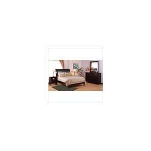   Low Profile Sleigh Bed in Coco 4 Piece Bedroom Set