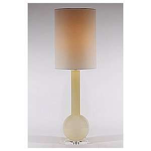  Lamp Works Creamy Glass Contemporary Slender Table Lamp 
