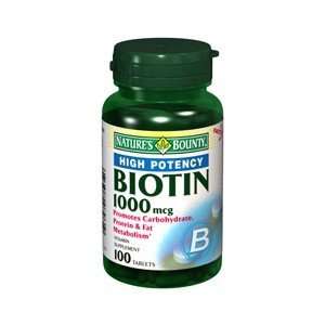  Special pack of 6 NATURES BOUNTY BIOTIN 1000MCG 7961 100 