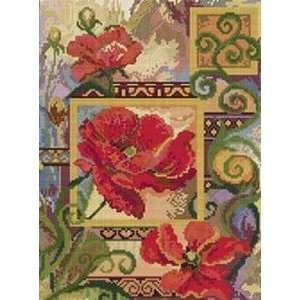  M C G Textiles Poppies Counted Cross Stitch Kit 11X14 14 