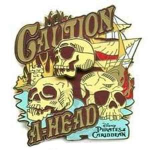 Disney Pirates of the Caribbean   Caution A Head Pin