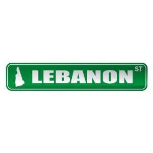     LEBANON ST  STREET SIGN USA CITY NEW HAMPSHIRE