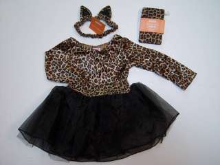 NWT Gymboree Kitty Leopard Costume Tights & Ears 6 12 M  