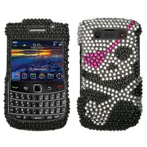 Skull Crystal Bling Case Cover for Blackberry Bold 9700  