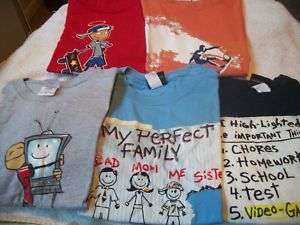 HYBRID, GAP LOT 5 Boys Novelty T Shirts Assorted Colors  