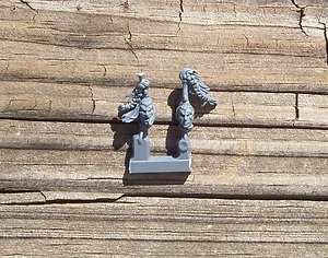 WFB High Elves Chariot Heads Braided Top Knots Bits 2 S  