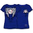   Blue Peace Love Baseball Rhinestone T Shirt for Baseball Moms M