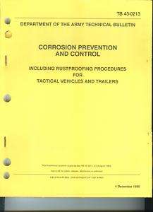 Corrosion Prevention for Tactical Vehicles, Trailers  