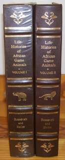 LEATHER Theodore Roosevelt LIFE HISTORIES AFRICAN big GAME ANIMALS 