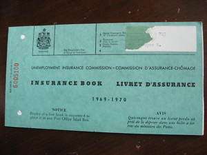 CANADA UNEMPLOYMENT INSURANCE BOOK 1969/70 Many Revs  