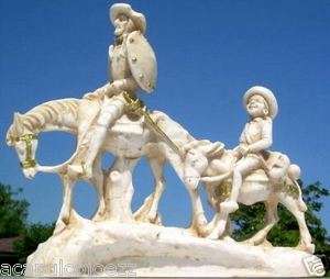 Don Quixote / Ouijote & Sancho Panza Crushed Bone & Resin Statue 