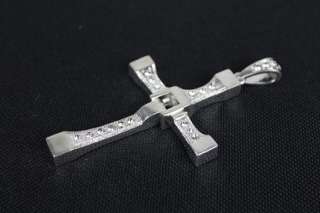 The FAST and The FURIOUS DOMINICS Silver CROSS PENDANT Vin Diesel NEW 