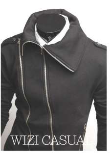 NG Stylish Designer Mens Zip Style Jacket Coat Top Black & Gray 
