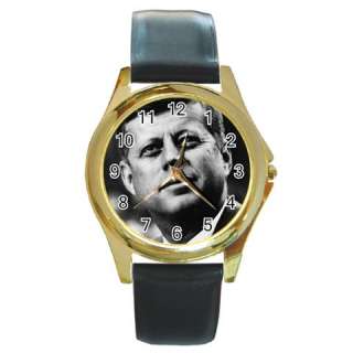 JOHN F. KENNEDY Round Gold Metal Wrist Watch Wemens Gi  