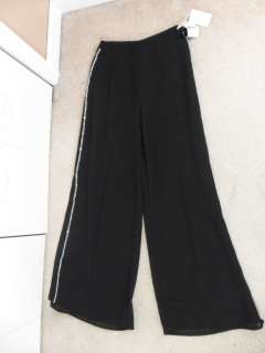 NWT J R Nites Caliendo Size 6 Black Silver Dress Pants  