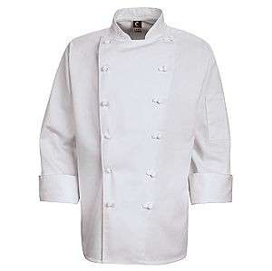 NEW MENS 12 KNOT WHITE FRENCH STYLE CHEF COAT JACKET  