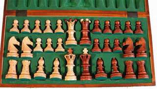 Schach Edles Schachspiel aus Holz 54 x 54 cm Handarbeit  