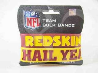 NFL Washington REDSKINS Wristbands Bulk Bandz Bracelet  