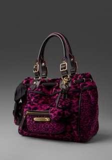 JUICY COUTURE Leopard Velour Day Dreamer Bag in Vivid Plum at Revolve 