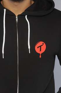 Two In The Shirt) The Mind Blowing Zip Up Hoody in Black Red 