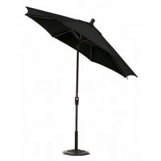 ft. Black Sunbrella Canopy Black Frame Auto Tilt Umbrella 6960510210 