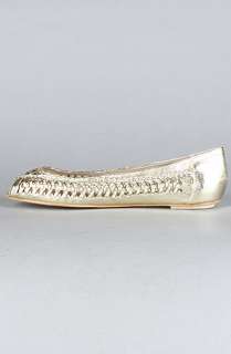 Sole Boutique The Chatter Box Shoe in Gold  Karmaloop   Global 
