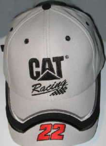 Caterpillar Gray/Bk CAT Racing #22 Cap Promo Hat  