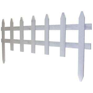 18 in. Wood Picket Garden Fence RC 74W 