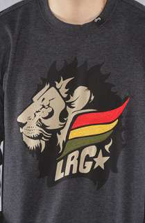 LRG The Lion Flag Crewneck Sweatshirt in Black Heather  Karmaloop 