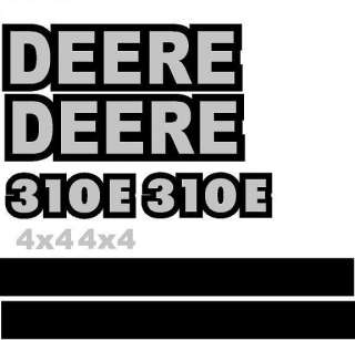 John Deere 310E Loader Backhoe Decal Set Whole  