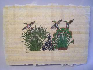 hand painted rice paper art ducks tropical flowers  