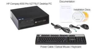 HP Compaq 4000 Pro XZ775UT Desktop PC   Intel Core 2 Duo E8400 3.0GHz 