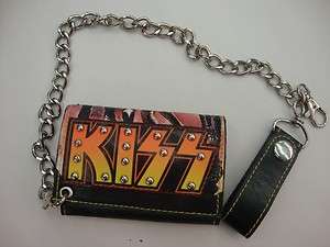 GENE SIMMONS ACE FREHLEY AND KISS THE BAND MENS WALLET WITH CHAIN 