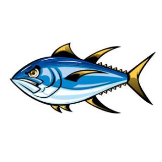 Decal Sticker Tuna fishing salt water Attack XRX44  