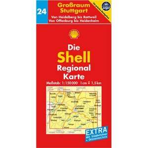 Shell Regionalkarte 24. Grossraum Stuttgart 1  150 000. Von 