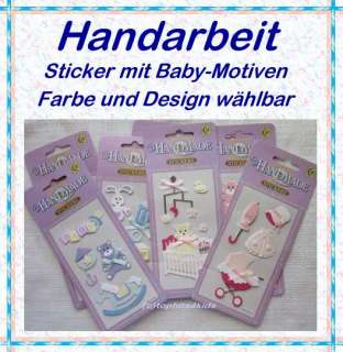 Sticker Baby Motive ~ Handarbeit ~ Aufkleber Scrapbooking Album Karten 