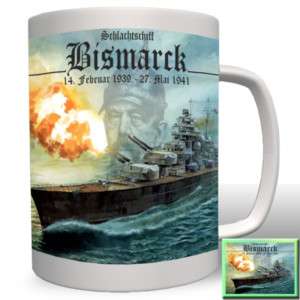 Schlachtschiff Bismarck Kriegsmarine Marine Tasse *824a  