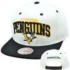 nhl mitchell ness arch throwback logo snapback cap hat pittsburgh