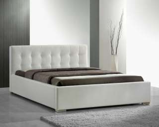 Design Bond Lederbett weiß Ehebett Betten 160 x 200 cm Doppelbett 
