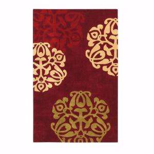 Home Decorators Collection Chadwick Round Burgundy/Gold 5 Ft. Round 