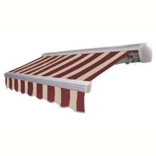   Manual Retractable Awning in Burgundy/Tan DM16BT 