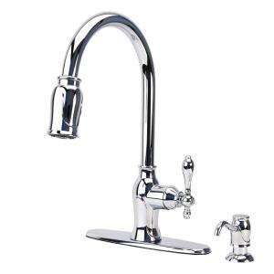 Fontaine Chloe Single Handle Pull Down Kitchen Sink Faucet with Soap 