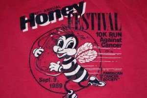 vtg 80s 1989 HONEY FESTIVAL bee shirt * LEBANON OHIO  